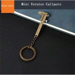 Vernier Caliper Gauge 0-40mm Key Chain Keychain Tool Engineering Novelty‎ Bronze